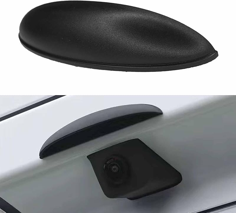 Backup Camera Rain Shield, Self-Adhesive Backup Lens Protector Guard | Universal Car Rear View Camera Cover for Clear Rear View, ABS Plastic, Adhesive backing included, Wider Design, 1PC, Black