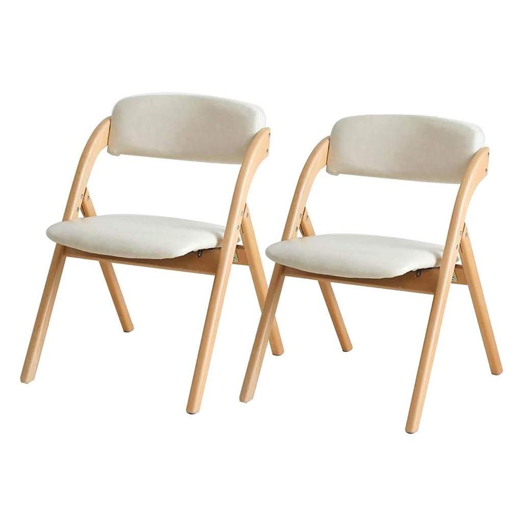 ZSH 2Pcs Dining Chair，Modern Style folding Dining Wooden Chairs，Wood Legs & Comfortable Padded Seat Home Office Design Chair, 12 colors (Color : G)