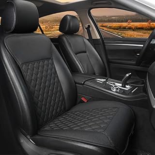 Black Panther 1PC Luxury Driver Seat Cover with Backrest Car Accessories Suitable for Four Seasons,Diamond Pattern (Black)