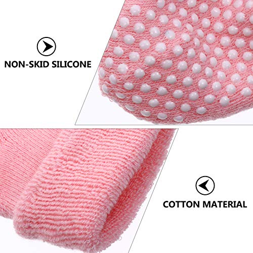 Kisangel 6 pares de meias antiderrapantes para bebês recém-nascidos com aderência, meias antiderrapa