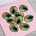 Opexicos 30Pcs Peacock Eye Embroidered Applique Iron On Sew On Patch Green Color