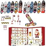 Fingerboards Calendario 'Avvento | divertente cartello interattivo | Giocattolo per skateboard natalizio – per feste di compleanno, ufficio, casa, scuola, appartamento, auto