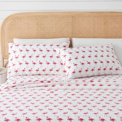 Great Bay Home King Coastal Microfiber Sheet Set - 4-Piece Nautical-Printed, Ultra-Soft...