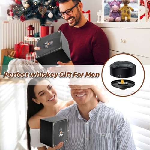 Lwuey Whiskey Smoker Kit, Cocktail Set mit 6 Aromen Holzspäne Old Fashioned Bourbon Drink Infuser Whisky Geschenkset Geschenke für Männer Jahrestag Geburtstag Weihnachten(NO Butane Needed)