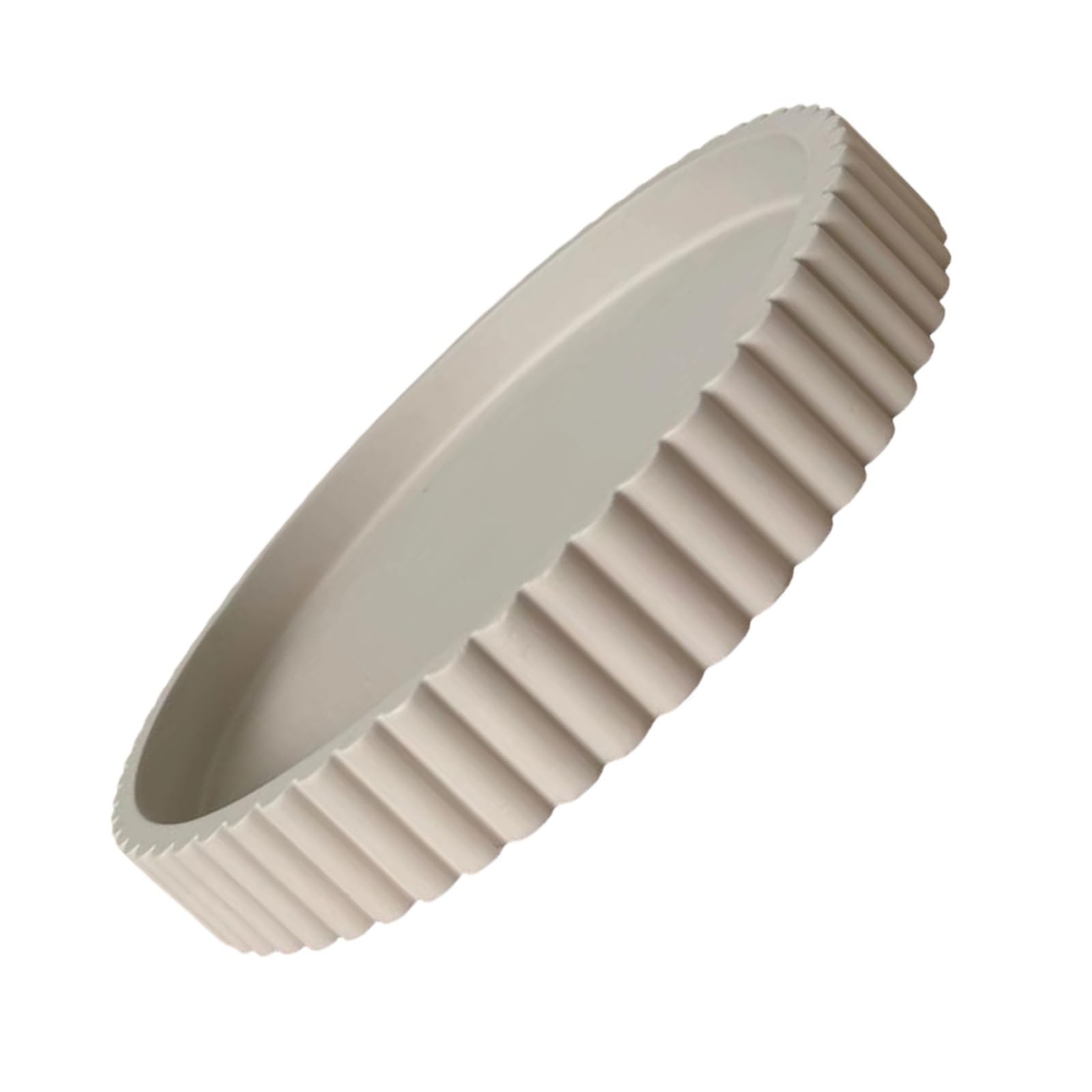Round Tray White Resin Plate for Displaying Accessories Coffee Table Decoration Display Storage Organiser Round Resin