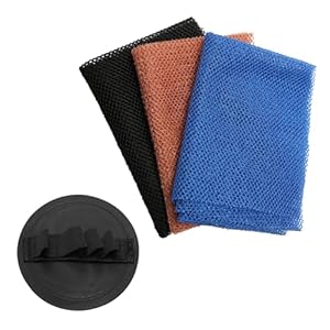 3 Pcs African Net Long Bath Net Sponge, Wash Cloth Body Exfoliating, Shower Body Scrubber Net for Women Men Body Washing Accessories