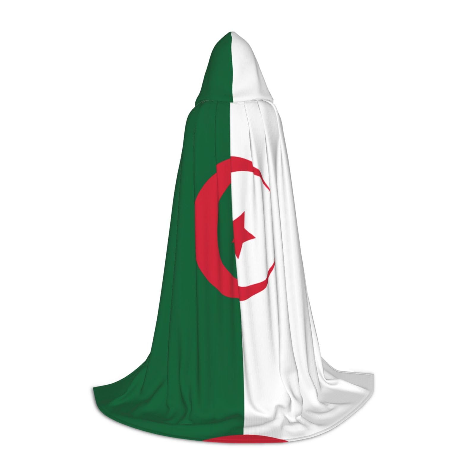 Cape imprimée drapeau de l'Algérie pour adolescent Cosplay, performance sur scène et cosplay quotidien en gros