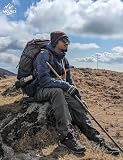 MOURCE Męskie spodnie trekkingowe, lekkie, szybkoschnące, z 7 kieszeniami, na kemping, do wędkowania, szary, 34W / 30L