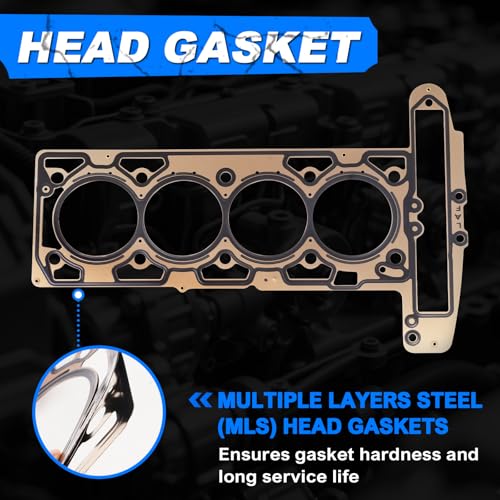 Image of Head Gasket Set w /Intake & Exhaust Valves Kit for 2010-2017 Chevy Equinox /Captiva Sport /Malibu, for GMC Terrain, for Buick Lacrosse /Regal 2.4L HS26517PT