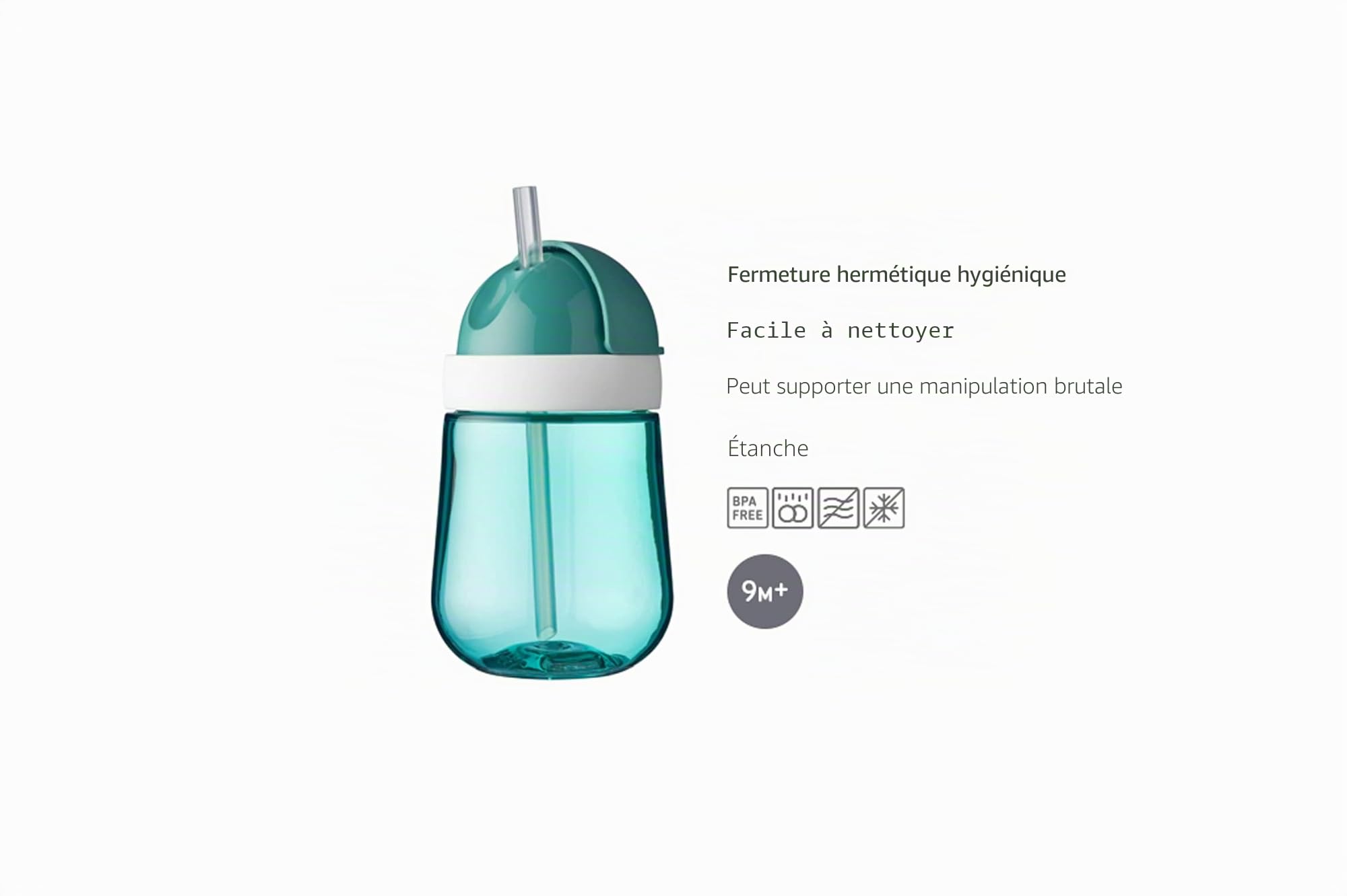 Mepal - Gobelet à paille pour bébé Mio - Biberon à paille pour tout-petit à partir de 9 mois - Bouteille à boire étanche pour les tout-petits - 300 ml – Sailors bay