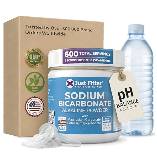 Sodium Bicarbonate Powder Supports pH Balance - Potassium Bicarbonate Slow Release Formula for Better Absorption - Bicarb Potassium Powder Helps Reduce Body Acid - Bicarbonato De Sodio Supplement