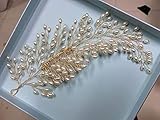 Largo: 24 cm de ancho: 8 cm. Tiara Peine para El Cabello Tocado para La Novia Arreglo del Cabello Decoración del Cabello Retro Tocado para La Mujer Flor Accesorios De Vestir Conciso Exquisito Elegante Fotografía Fiesta Diario R