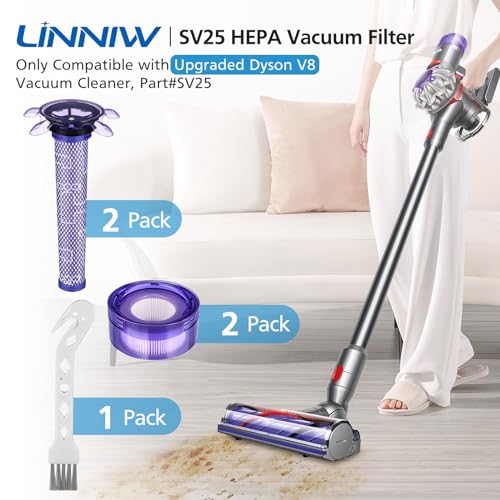 Image of Upgraded V8 Vacuum Filter Replacement Kit For Dyson V8 New Version, 2 Pack