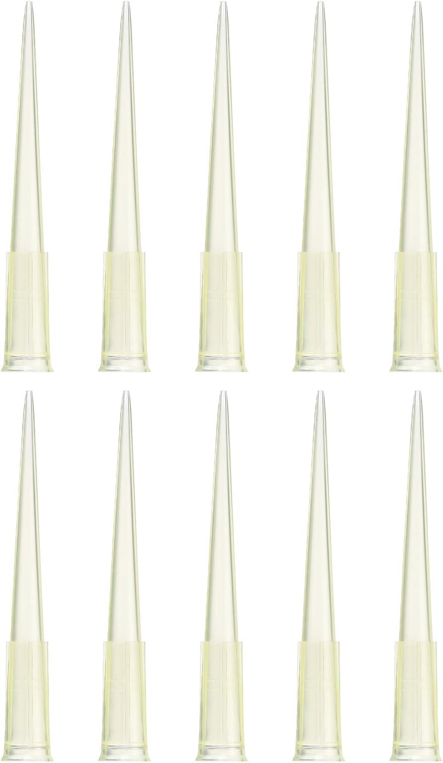 200ul Pipette Tips, 2000 Pcs Plastic Autoclavable Universal Liquid Transfer Pipette Pipettor Tips for Laboratory, Yellow