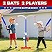EagleStone 3-in-1 Toddler T Ball Set for Kids 3-5, 5-8, 2 Baseball Bats,Adjustable Height Hanging Tee,Tball Batting Stand,Ball Launcher. Outdoor/Indoor Baseball Toys for Toddlers, Backyard Sports Gift