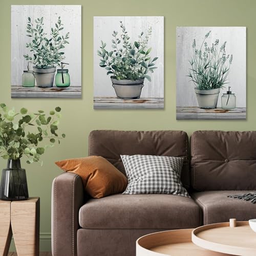 prinfantasy Framed Canvas Wall Art for Living Room Minimalist Botanical 12x16in Plant Wood Flower Green Leaf Artworks Prints Poster for Bathroom Bedroom Set of 3 YH1806 - Cosy Home Interiors prinfantasy Framed Canvas Wall Art for Living Room Minimalist Botanical 12x16in Plant Wood Flower Green Leaf Artworks Prints Poster for Bathroom Bedroom Set of 3 YH1806 - Image 6