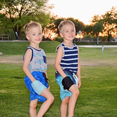 Image of Cozople Boys Swim Trunks Compression Liner Swim Shorts Quick Dry Bathing Suit with Boxer Brief Swimwear 2-20T