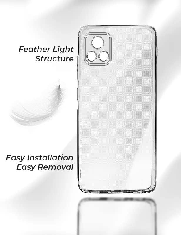 Image of Jkobi Back Cover Case for Vivo iQOO U3 | iQOO U3x (Silicone Crystal Clear | Pure Camera Protection | Soft and Flexible for Charger and Headphone sockets | Transparent)