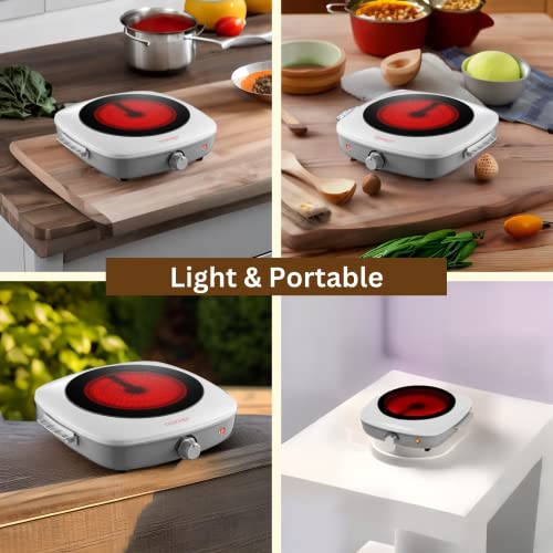 Einzelkochplatte TEDCHEF 1er mit Cerankochfeld für flexibles Kochen