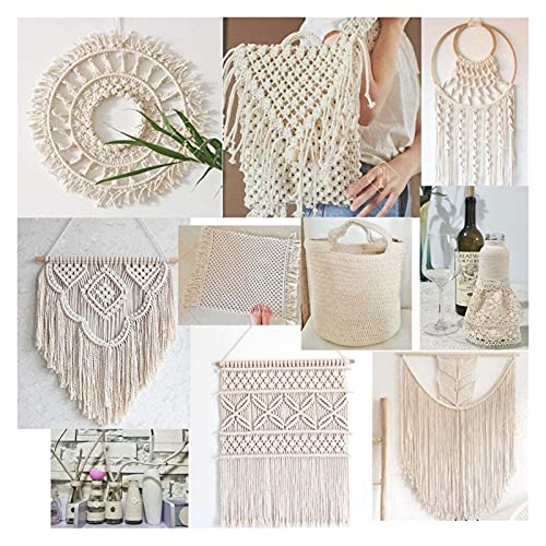 Cuerda de algodón natural de 3mm suave para tejer nudos de macramé sin dañar tus manos 3