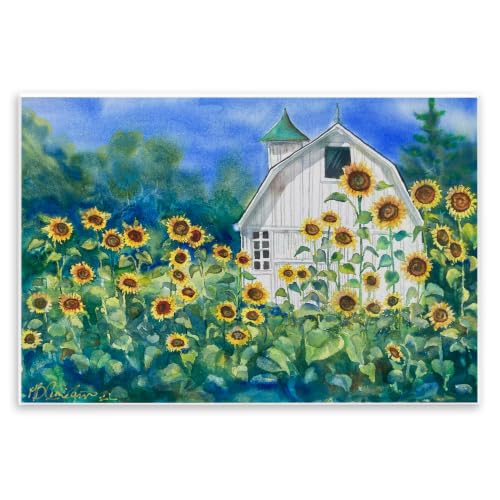 Stupell Industries 'Tall Sunflowers & Country Barn'| Wall Plaque Art
