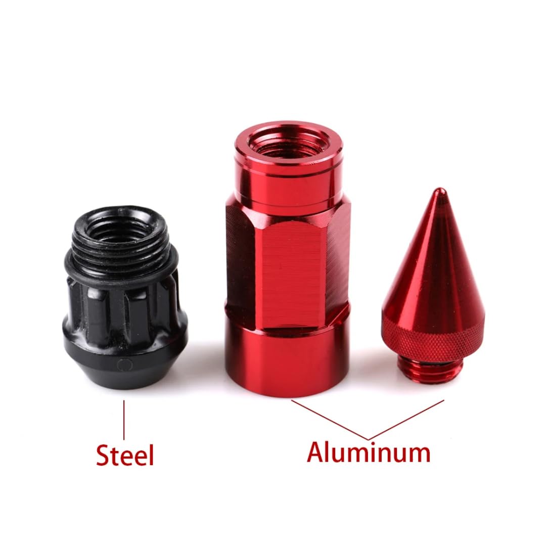 Radmuttern für Mazda, für Buick, für Hyundai, 20+1 M12x1,5/M12x1,25 Radmuttern mit Spikes