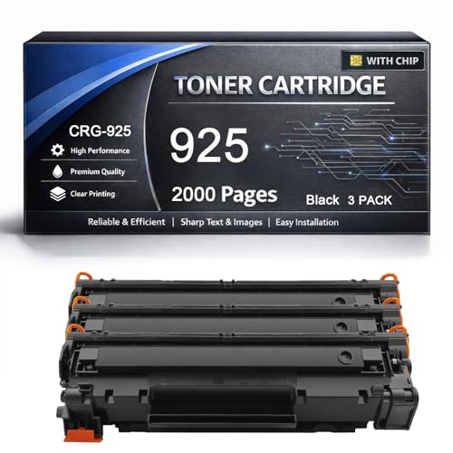 Toner CRG-925 haute capacité noir compatible imprimante Canon MF3010 pack de 3