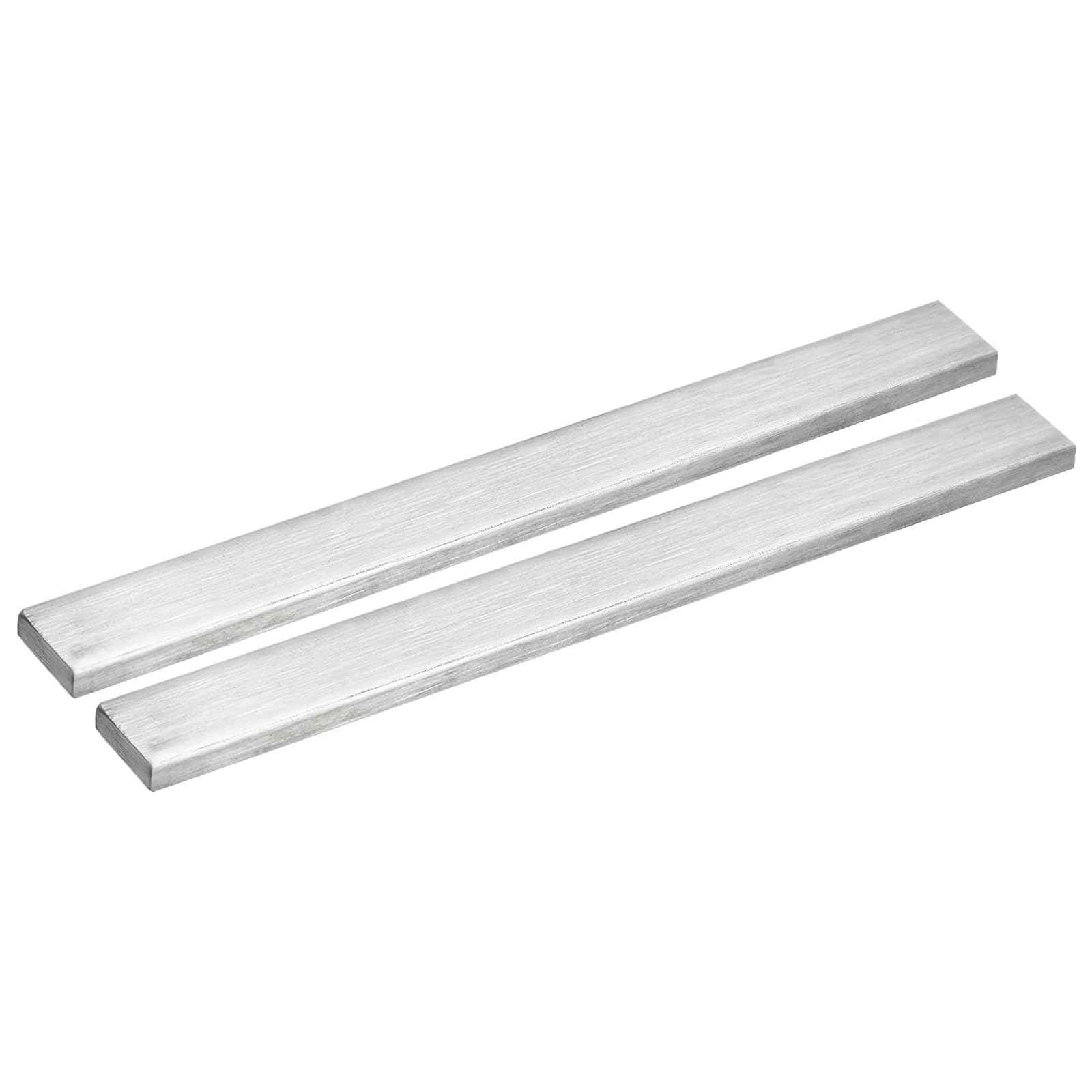 sourcing map Lot de 2 barres plates en acier inoxydable 304, 0,6 cm d'épaisseur, 63,5 cm de large, 20,3 cm de long, finition brossée pour cuisine, loisirs créatifs