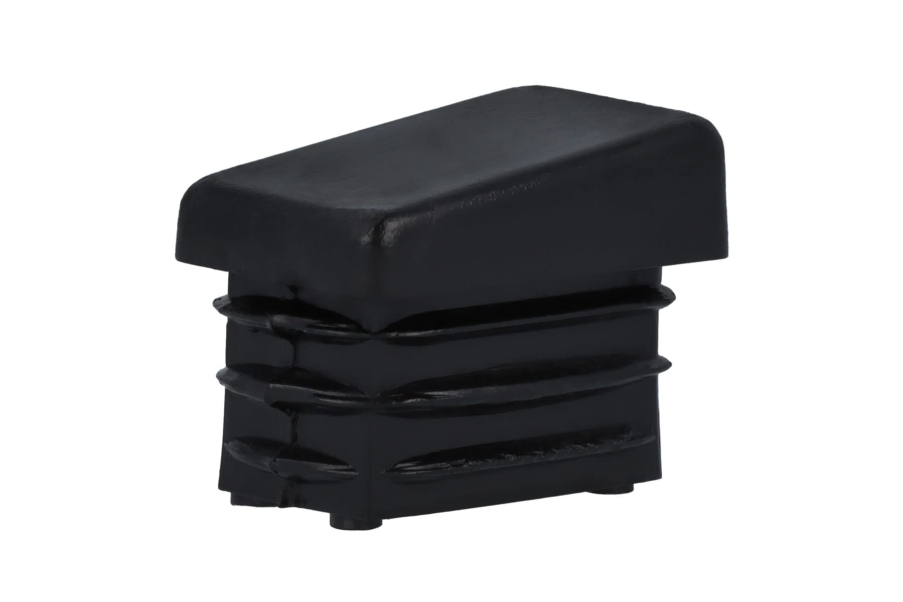 GleitGut 4 tappi lamellari inclinati per tubi quadrati, 10 gradi, per gambe oblique, colore nero (25 x 15 mm)