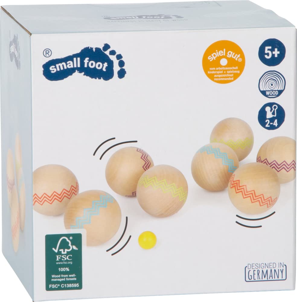 small foot Boule "Active" made of FSC® 100% certified wood, outdoor family game, from 5 years, 12029, Multicoloured