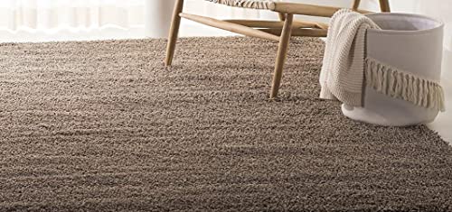 Image of A R Creations Anti Slip Fluffy Fur Plain Area Rug Made with Polyester and Microfiber for Home Office Kitchen Living Room Bedroom and DiningHall (5x8 Feet, Mouse