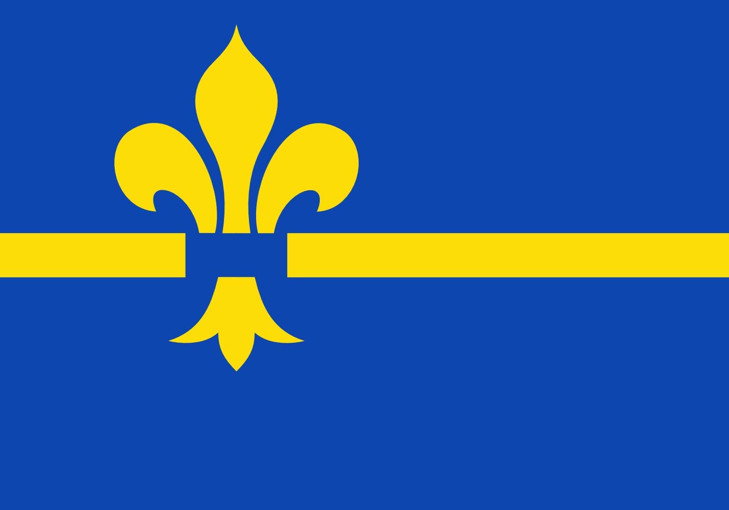 Drapeau Wymbritseradiel vlag d'avant 1984 en textile renforcé grand format