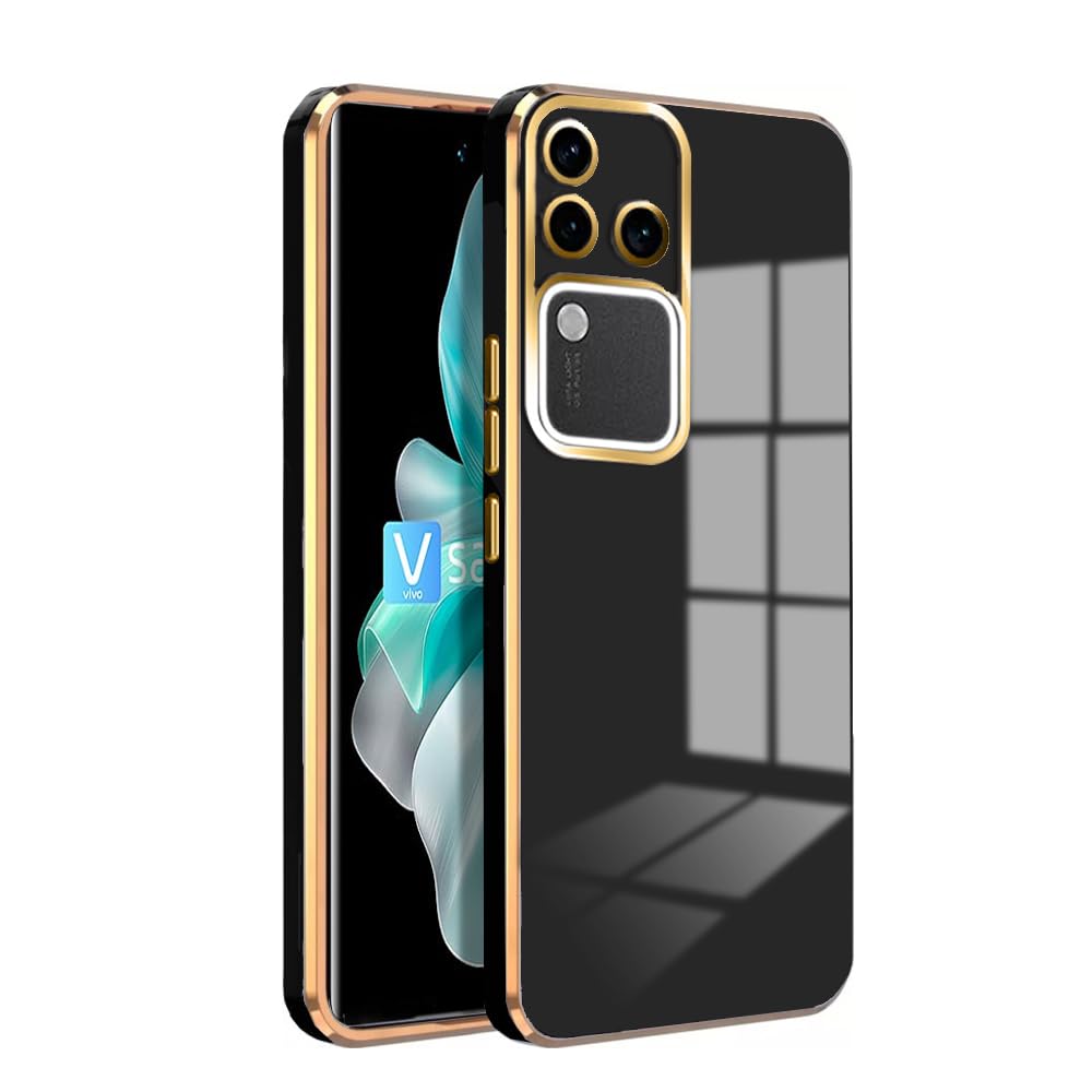 KARWAN®️ Luxury 6D Chrome Back Cover Case Compatible for Vivo V30 Pro 5G |Slim Shockproof Soft TPU | Raised Lips Protection | Camera Protection | Stylish Back Case and Cover | -Black (B0CZHXK18C) Amazon Price History, Amazon Price Tracker