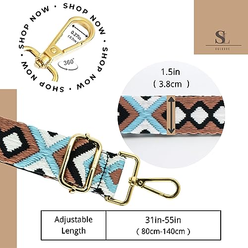 Image of S&loyoe Purse Straps Replacement Crossbody Bag Strap Adjustable Wide Guitar Straps for Handbags 1.5inch