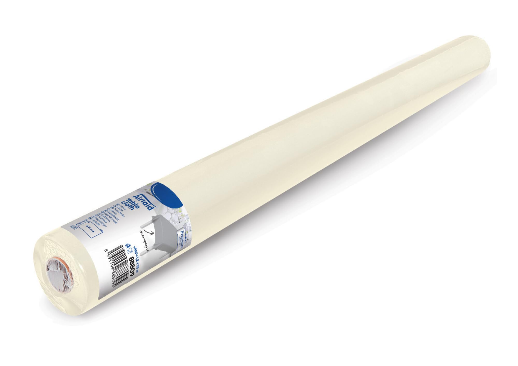 1x Airlaid Tischdeckenrolle Champagner 25m x1,2m HORECA | Hochwertige HORECA Tischdecke, Einfarbige Papiertischdecken Rolle, Ideal für Party, Hochzeit, Geburtstag, Deko & Events
