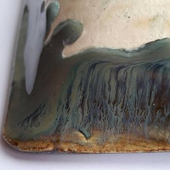 北海道　岩見沢　こぶし焼き　山岡三秋　大皿 キャビネット保管品 北海道 岩見沢 こぶし焼き 山岡三秋 大皿 キャビネット保管品