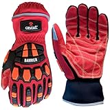 Cestus Deep III Barrier, Waterproof Firefighter Extrication Gloves for Rescue Work, ANSI A5 Cut Resistant Impact Gloves (Large)