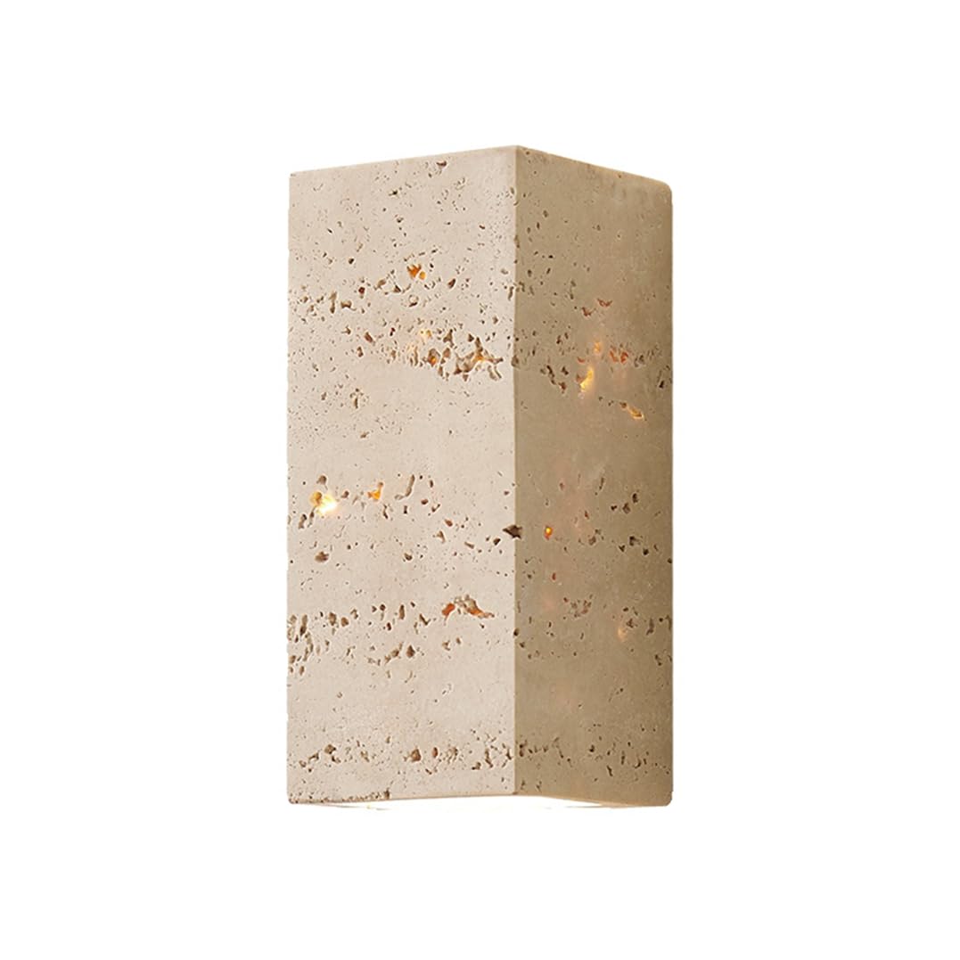Aplique de Pared Estilo nórdico Arriba y Abajo travertino Interior cableado Iluminación for Dormitorio Cocina Pasillo Montaje en Mediados Siglo Foco