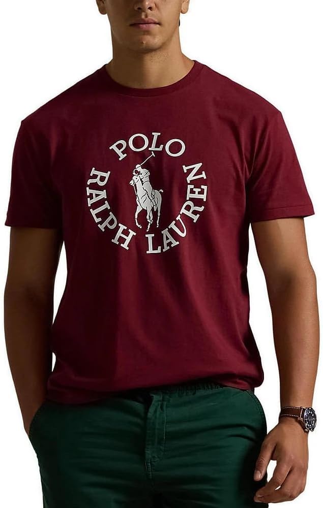 POLO RALPH LAUREN Mens Classic Fit Big Pony Graphic Crewneck Jersey T-Shirt