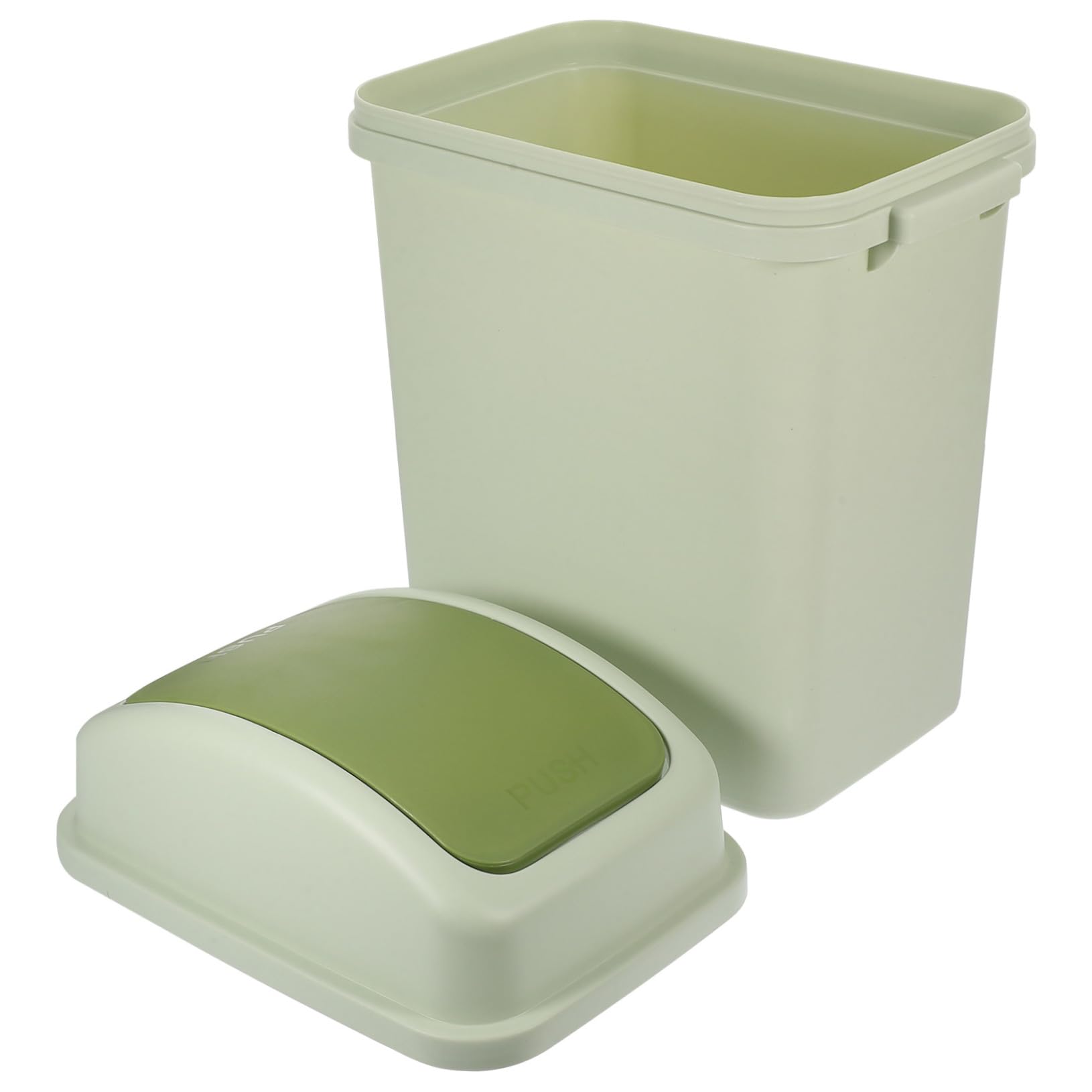 Large Swing Lid Waste Bin Thick Plastic Kitchen Trash Can Lid Nursery Trash Can for Bathroom