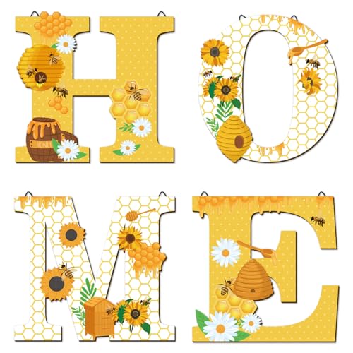 Clothmile Lot de 4 panneaux muraux en bois pour salon, chambre à coucher, bureau