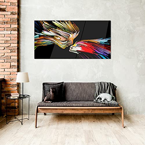 Tableau en verre trempé 100x50 décoration murale expressionniste - 4