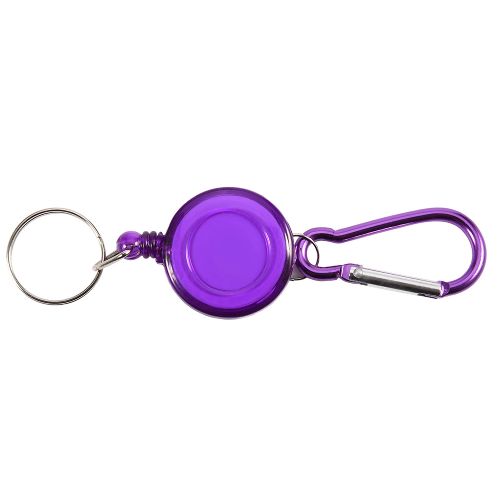 Lot De 3 Porte-clés Rétractables Nylon – Anneau Stop Pour Pêche – Bleu – Neuf