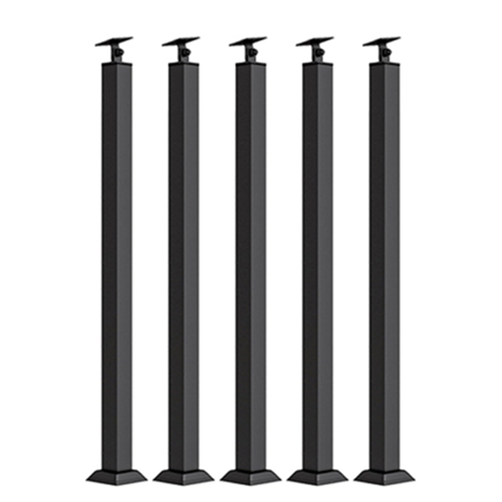 Poteaux de rampe d'escalier en métal moderne de 90 cm pour garde-corps terrasse lot de 5