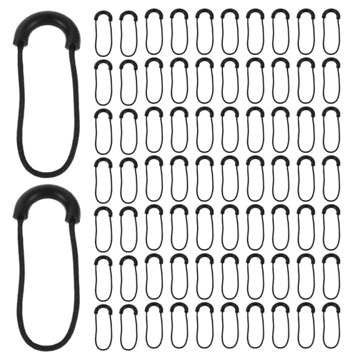 Hohopeti 100 Unidades Unidades Tiradores de Cremallera Forma Accesorios Desmontables para Reemplazo de Tirador con Cordón Resistentes y Aplicables para Mochilas Equipaje Chaquetas y Ropa