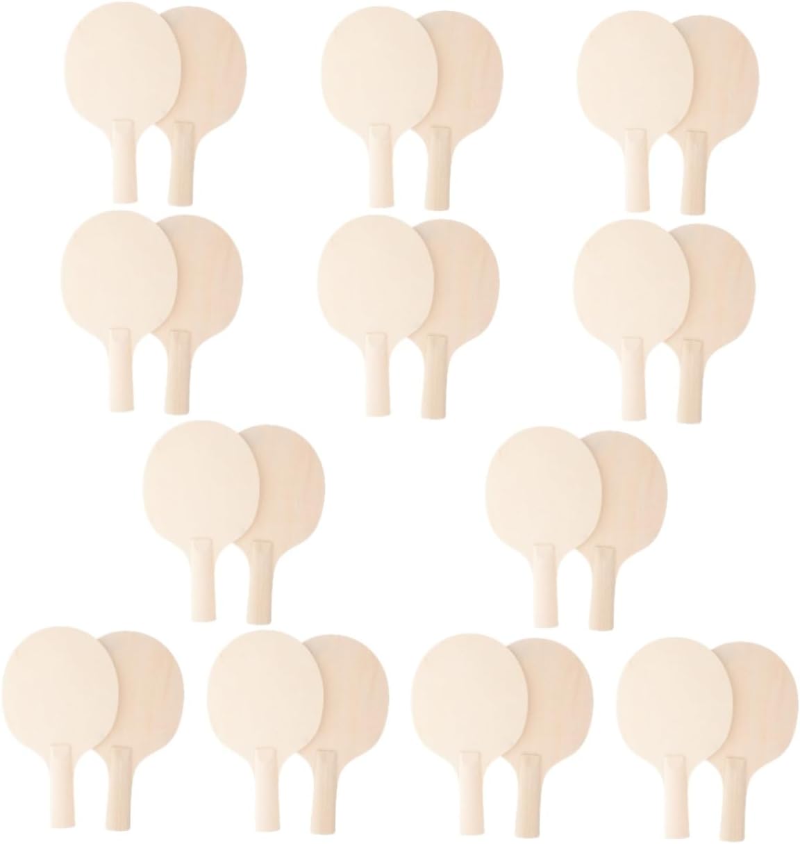 24pcs Table Tennis Racket for Boys and Girls Unfinished Paddles for Outdoor Sports Toy for Boy Girl Hand-Eye Coordination