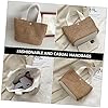 Veemoon Sommer Gewebte Strohtasche Für Damen Lässige Strandtasche Als Einkaufstasche Praktische Handtasche Aus Strohmaterial Für Reisen Und Alltag #3