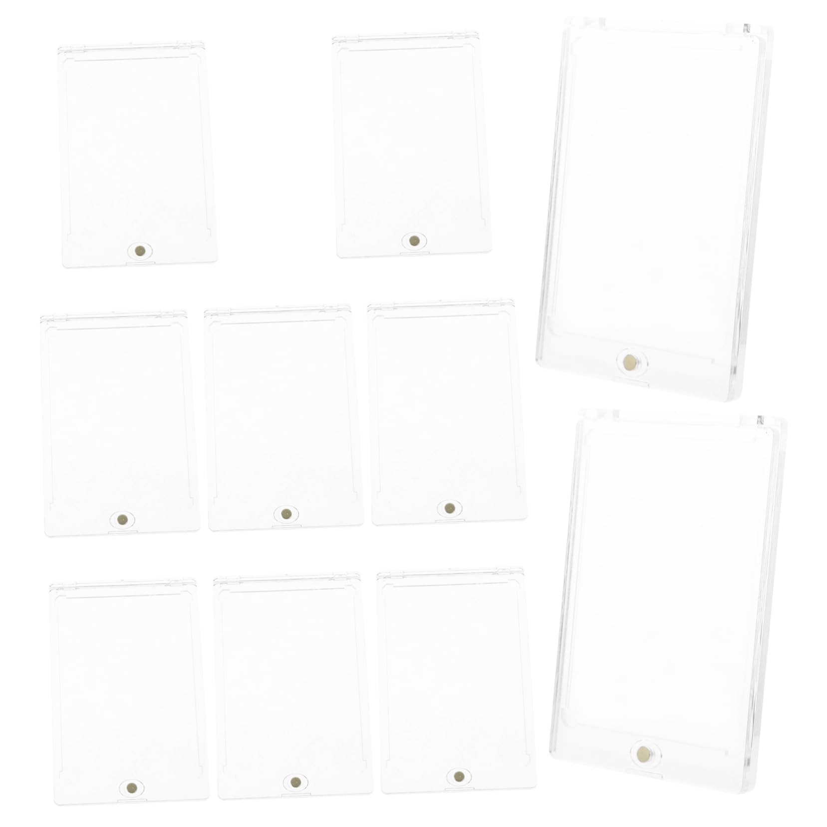 KOMBIUDA 10 Pezzi Custodia Magnetica per Carte Collezionabili in Plastica, Chiusura Magnetica, Protegge e Organizza Carte da Gioco e Sportive