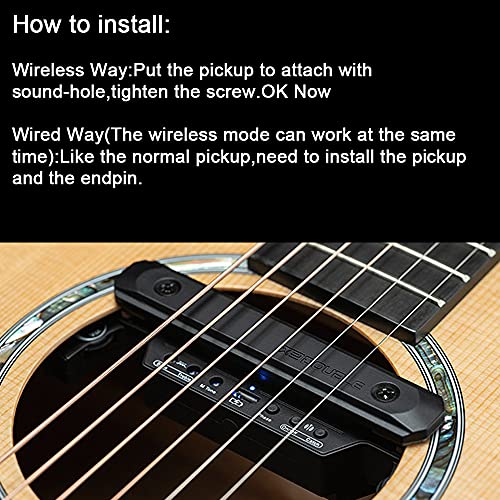 Vr-Robot Baile Wireless & Wired Acoustic Guitar Pickup System thumb #7
