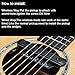 Wireless & Wired Acoustic Guitar Pickup System,Wireless Soundhole Pickup with Receiver Microphone 30M Transmission for 80-120mm Sound-hole Acoustic Guitar Pickup (Black)